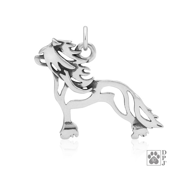 Chinese Crested Body - Anhänger 925er Sterlingsilber