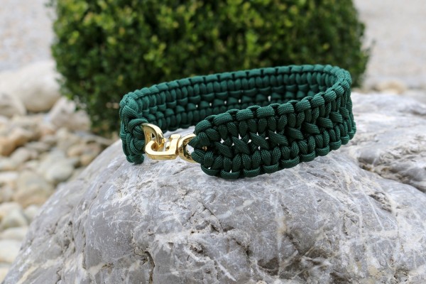 Paracordhalsband Emerald Green 44 * 3,6