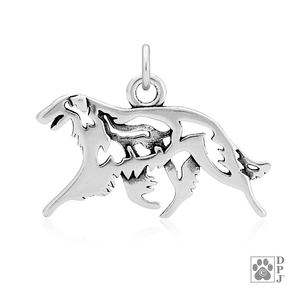 Borzoi with Wolf in the Body - Anhänger 925er Sterlingsilber