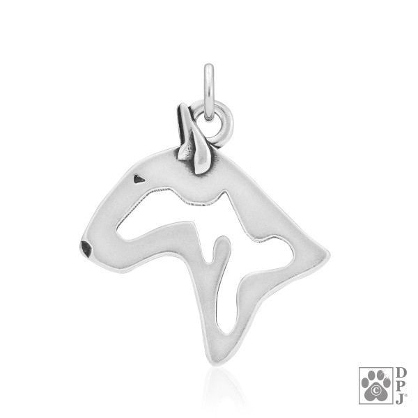 Bull Terrier Head - Anhänger 925er Sterlingsilber