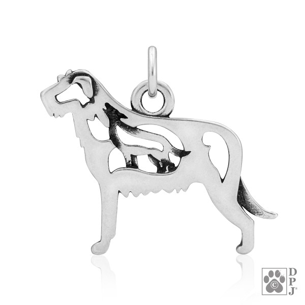 Irish Wolfhound with Wolf in the Body - Anhänger 925er Sterlingsilber