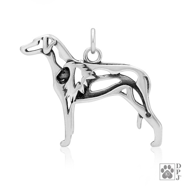 Rhodesian Ridgeback with Lion in the Body - Anhänger 925er Sterlingsilber