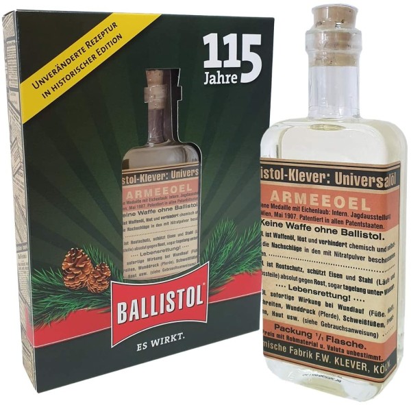 Ballistol Universalöl in Glasflasche in der Geschenkbox