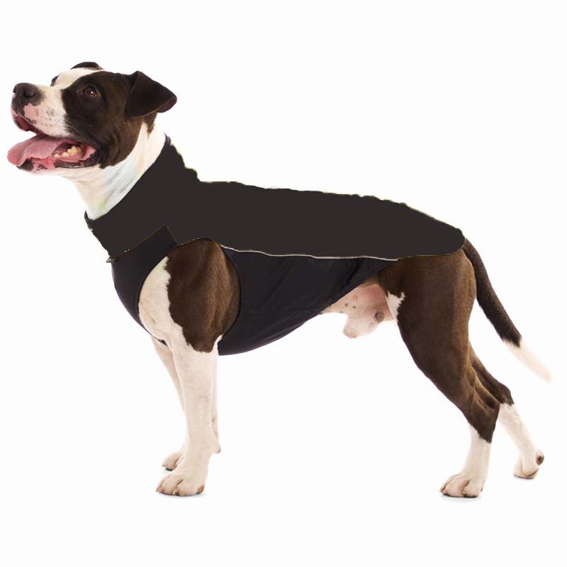 Deko-Hund Spike in schwarz aus robustem Fiberstone, Größe S - E2231-S1-B